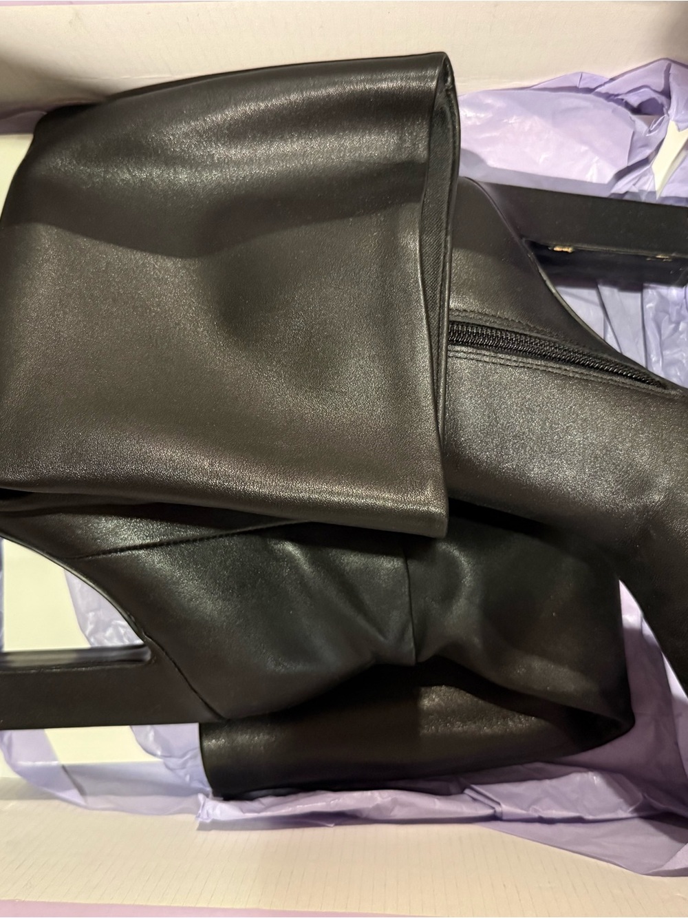 Steve Madden Black Knee-High Heeled Boots